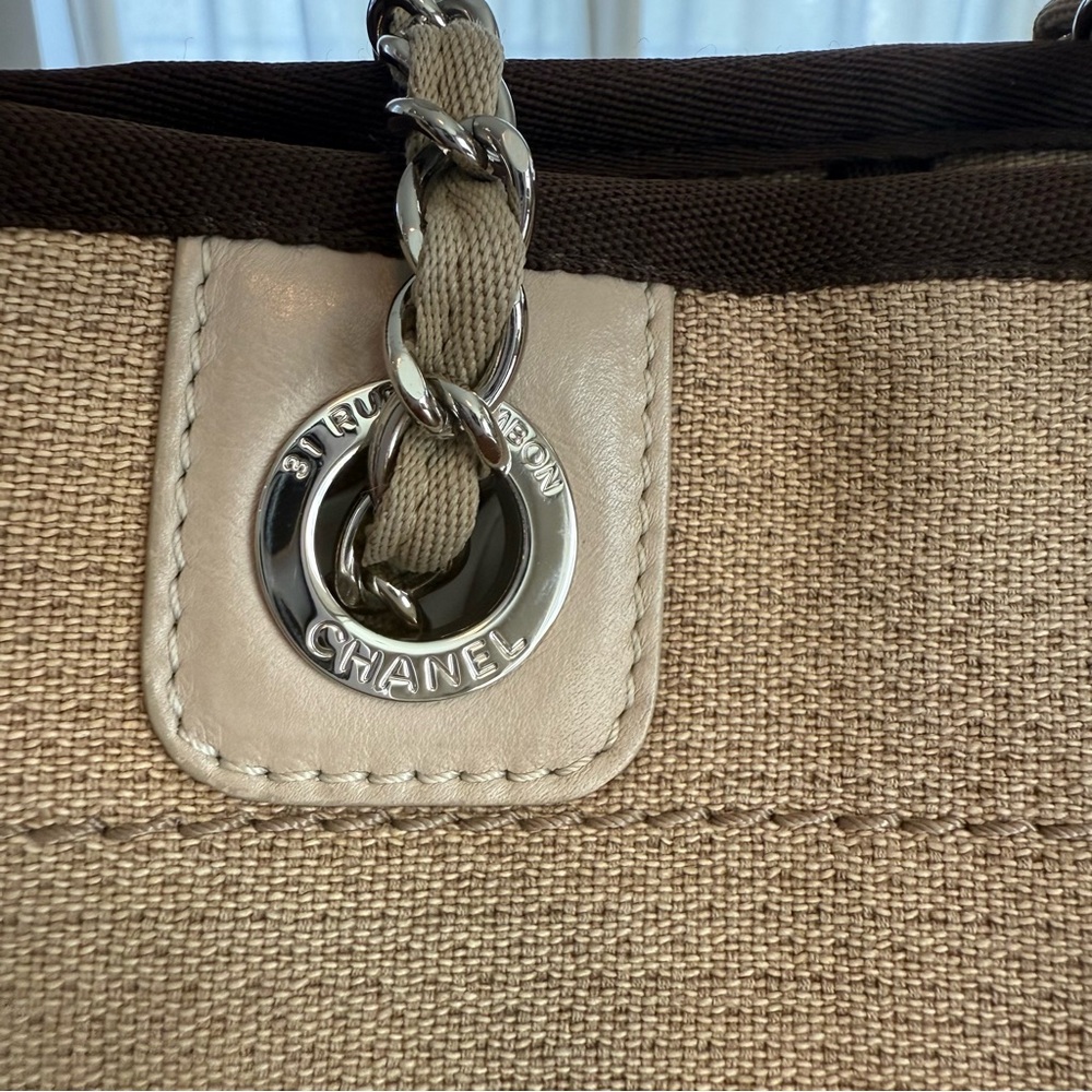 CHANEL Mini Deauville Canvas Tote | 100% Authentic - Picture 11 of 14